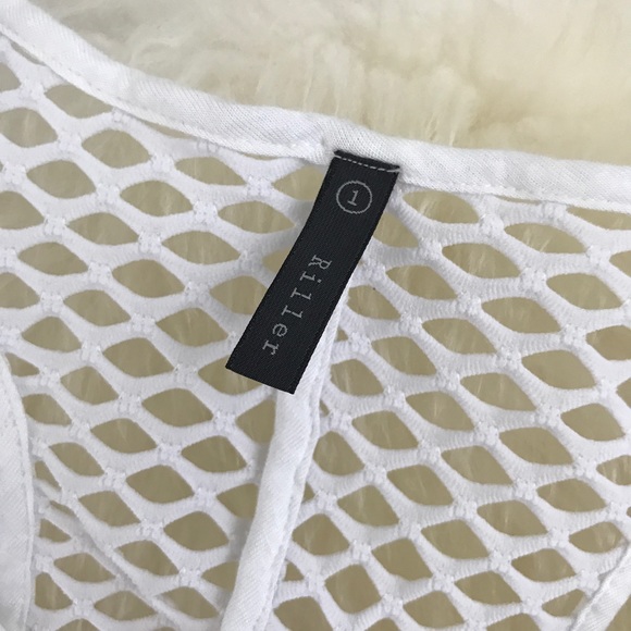 RILLER FOUNT Kate Racerback Fishnet Layering tank - Picture 5 of 6