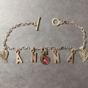 Handmade --Anna-- NAME Chain Toggle Bracelet