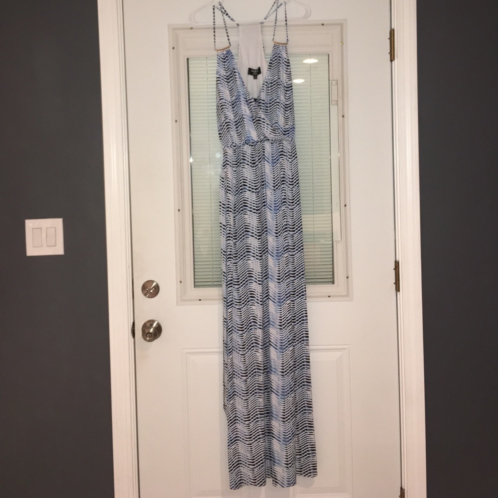 Guess True White Multi Maxi Dress