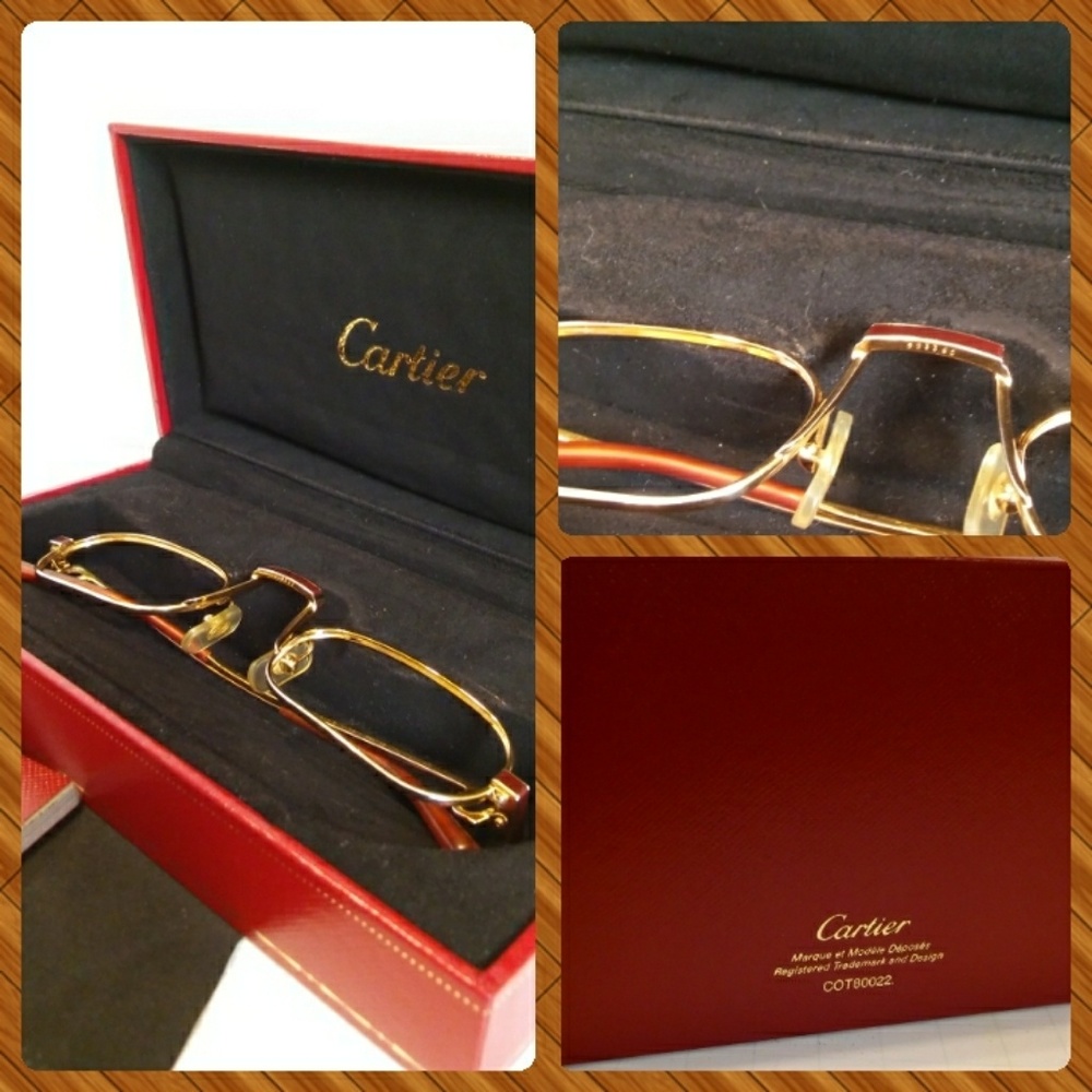 Cartier " DEMI LUNE LAQUE"  EYEGLASSES 100%
