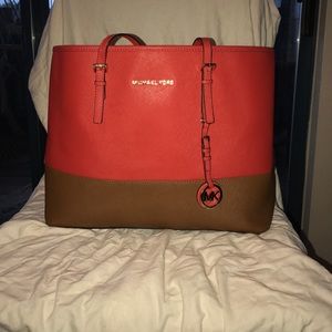 Mandarin/Carmel Jet Set Tote