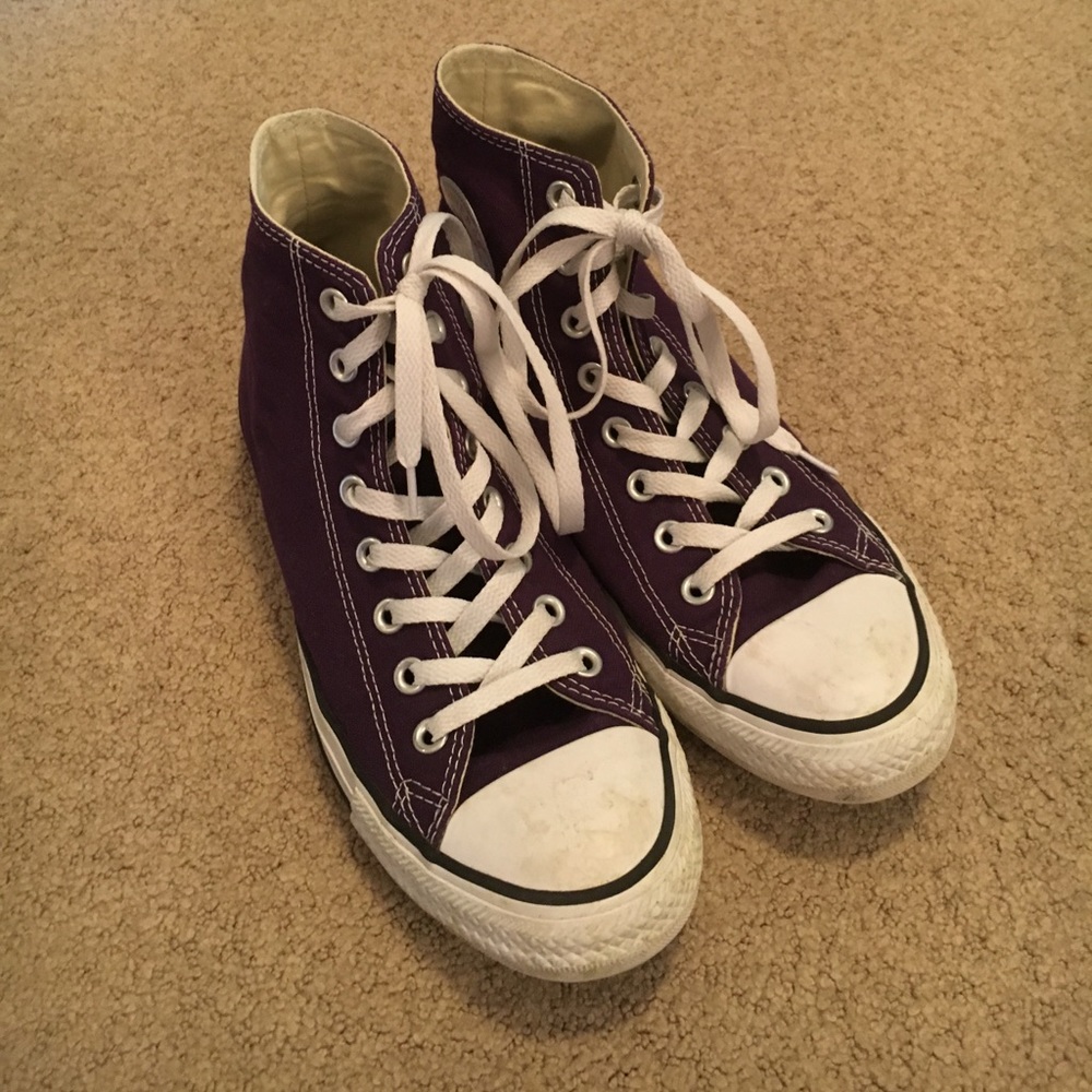 Converse purple high tops