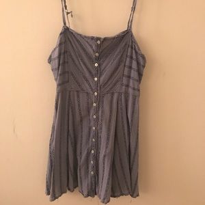 M Urban Outfitters blue sleeveless button-up dress