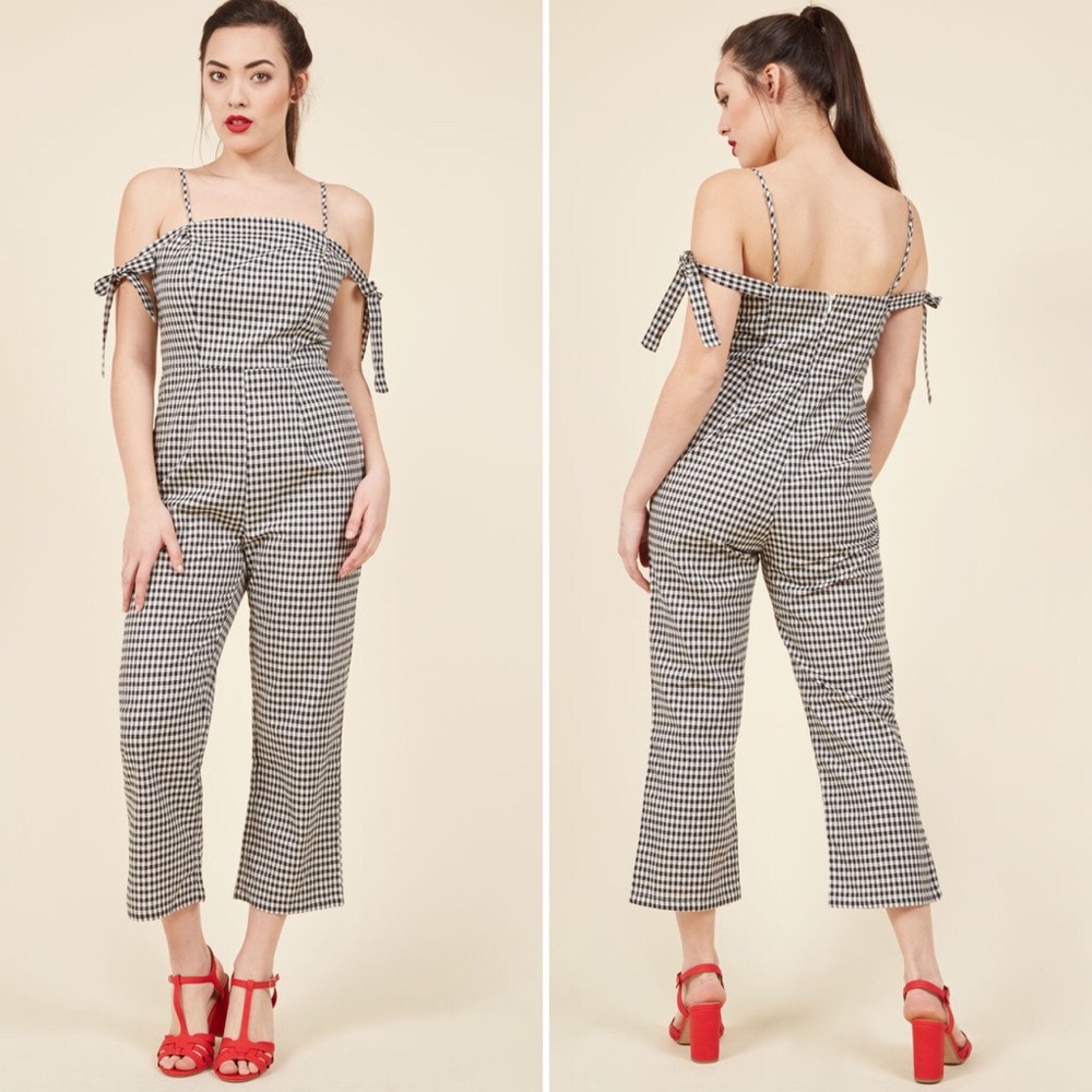 RARE MOD CLOTH JUMPSUIT in Gingham NWT