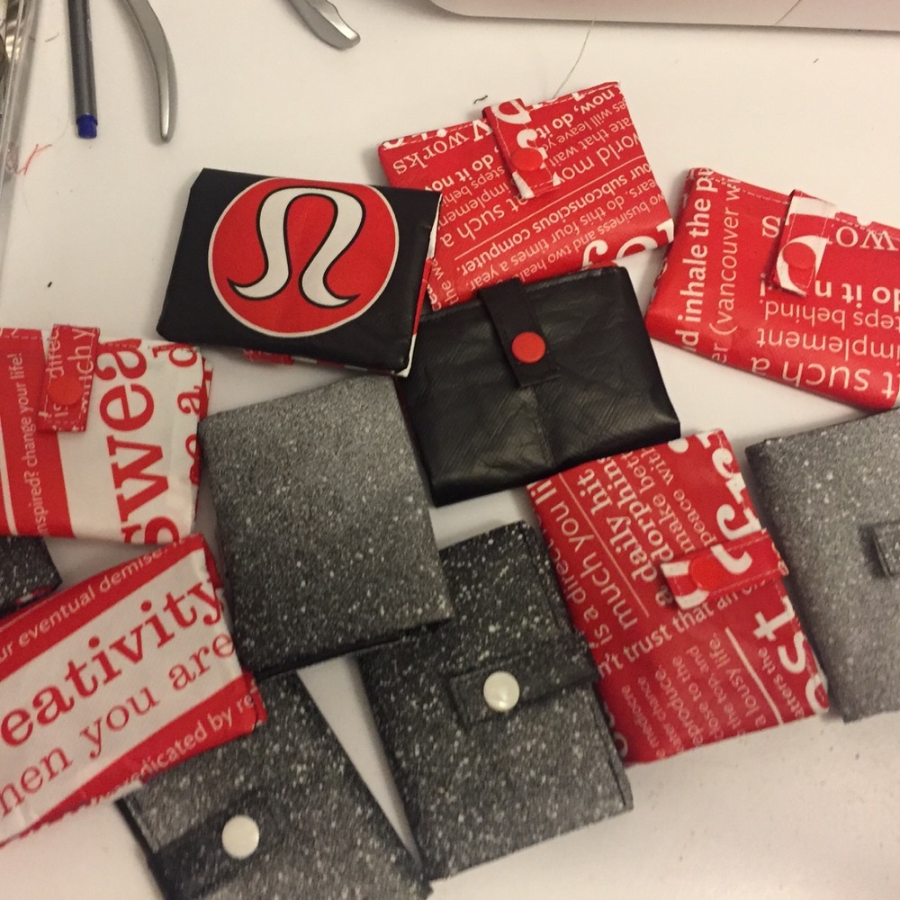 Handmade lululemon mini card wallet (9 total)