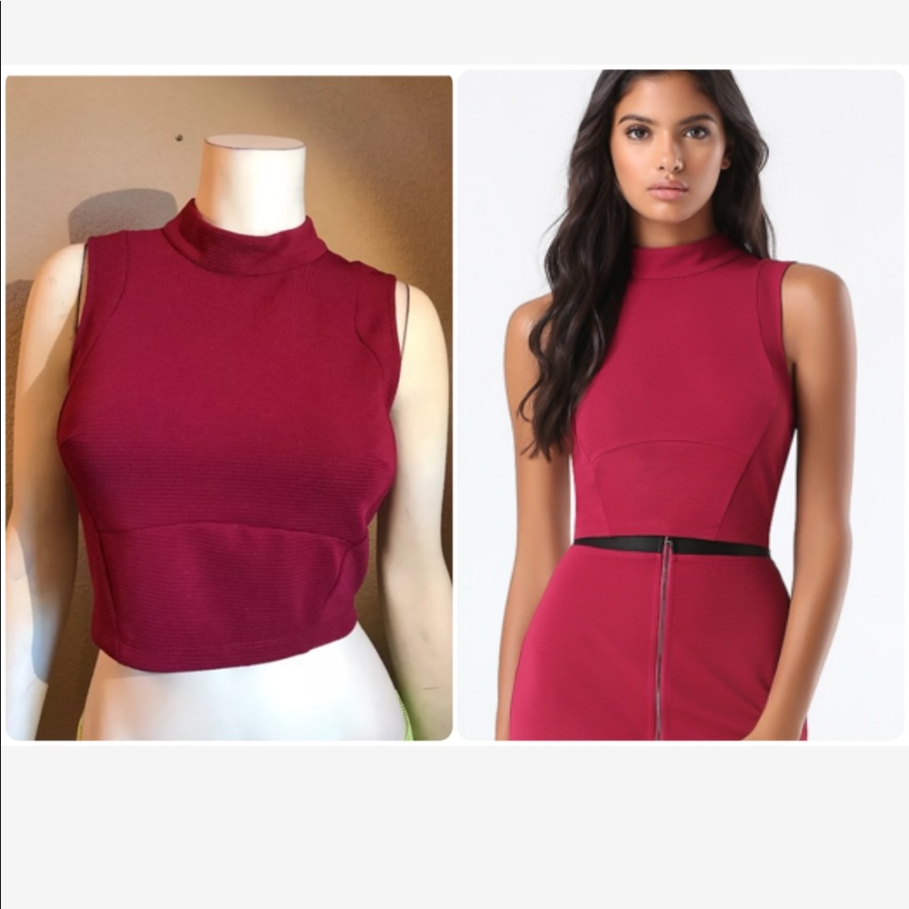 Bebe Ottoman Mock Next Crop Top Size XS