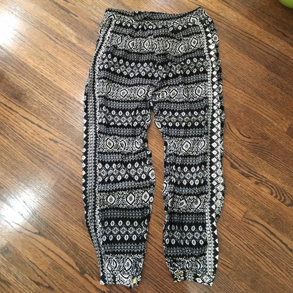 Black and White Harem Pants