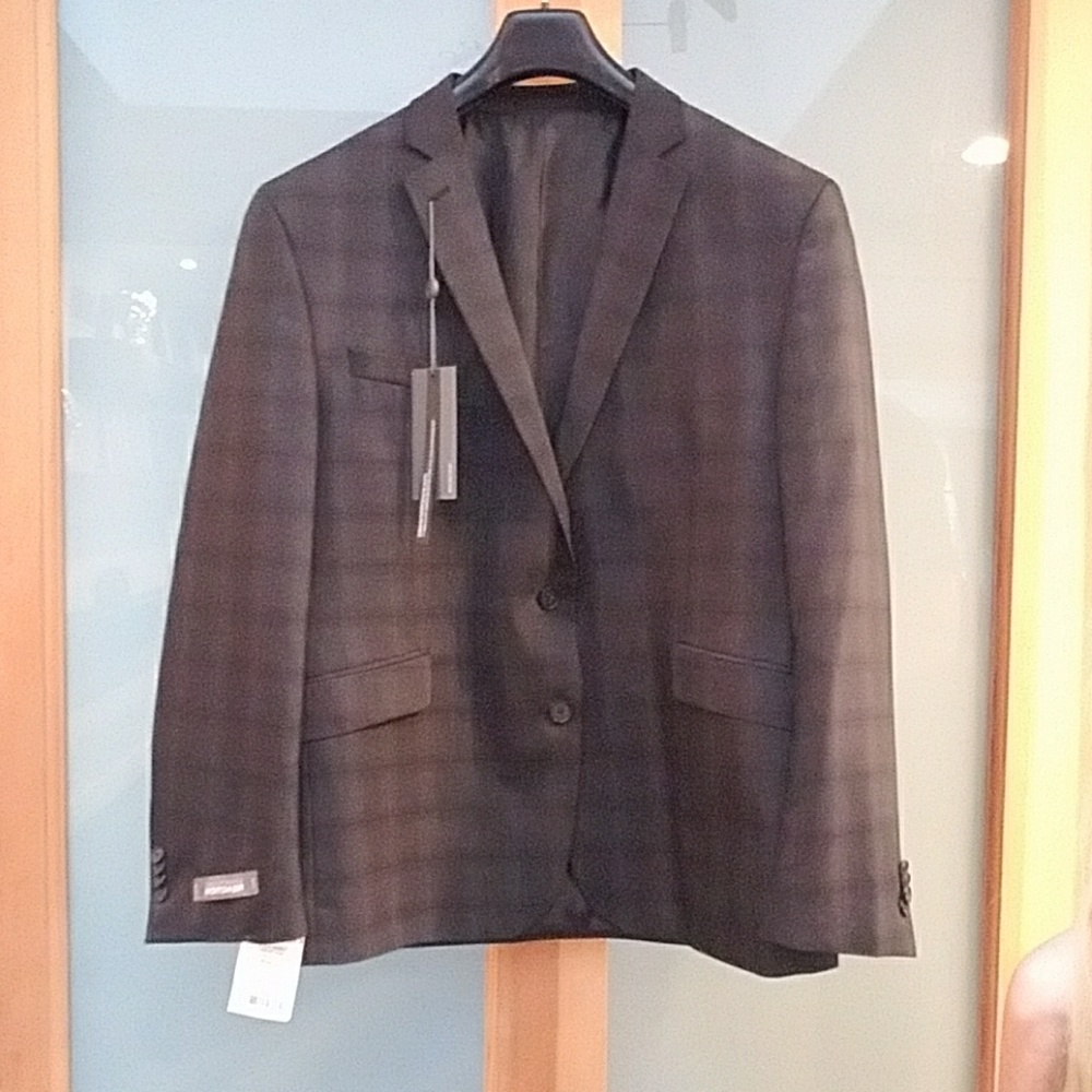Kenneth Cole black plaid jacket