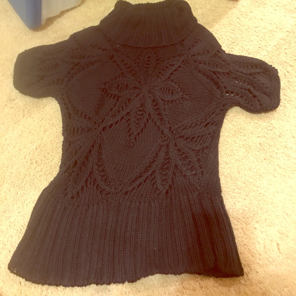 Black turtle neck sweater