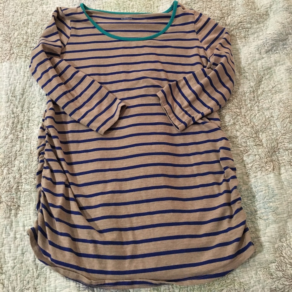 Stripped maternity 3/4 length shirt