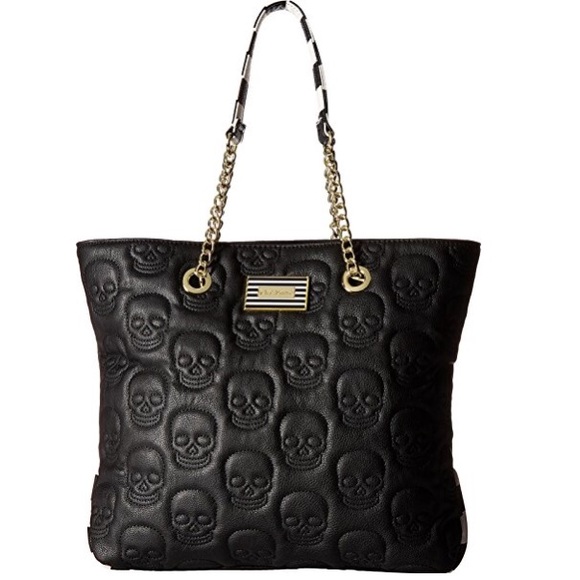 ☠️NWT Betsey Johnson Skulls Tote with Pouch - Picture 2 of 8