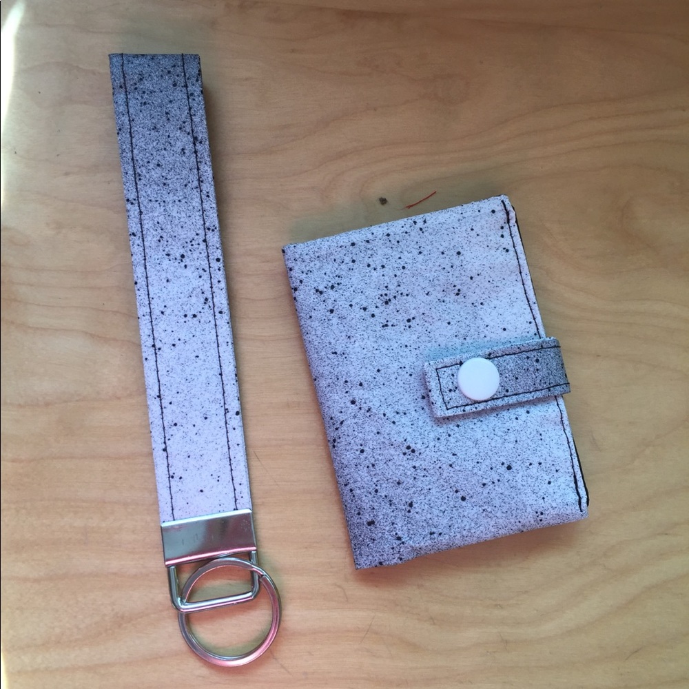 Handmade lulu key fob and mini wallet