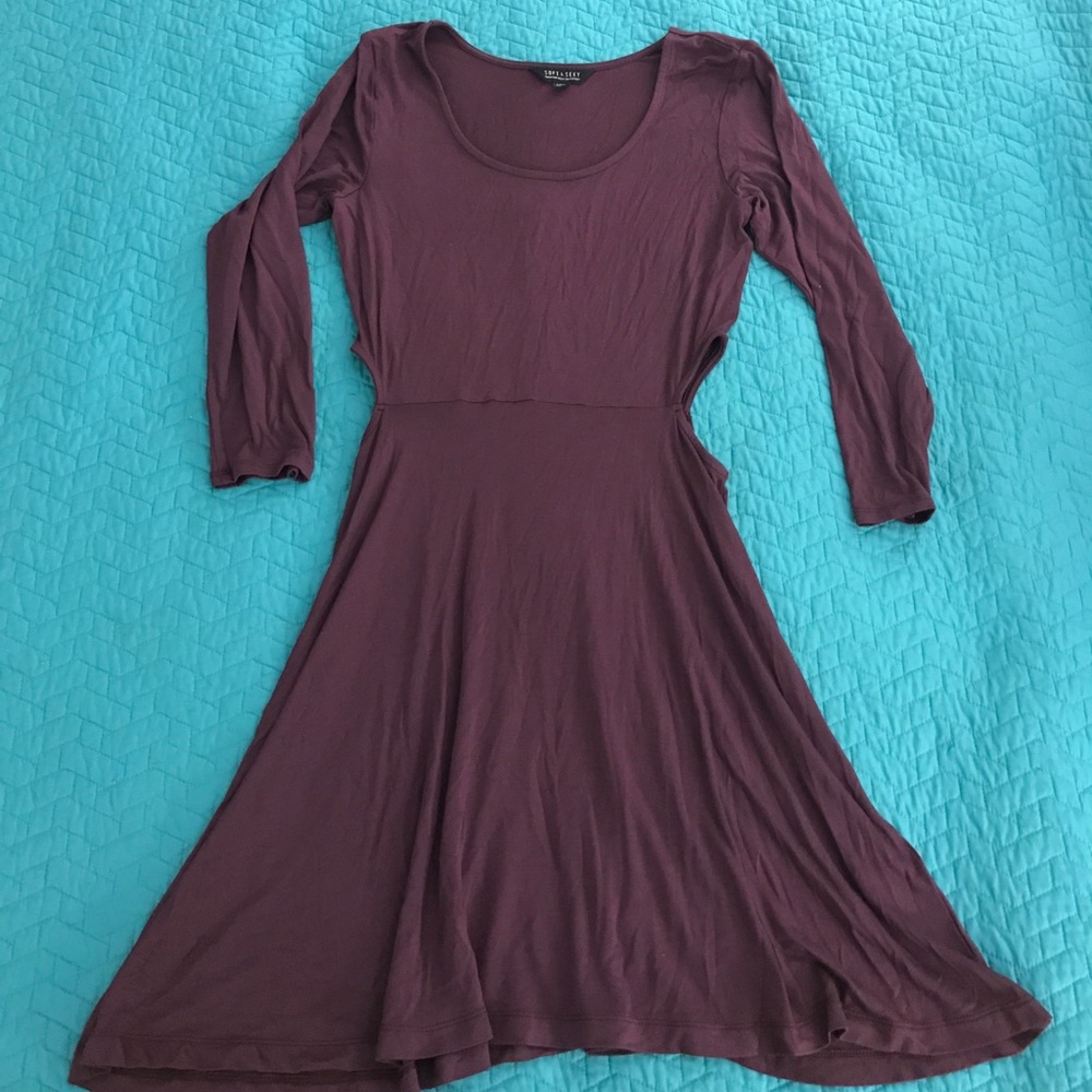 Silky cut out dress