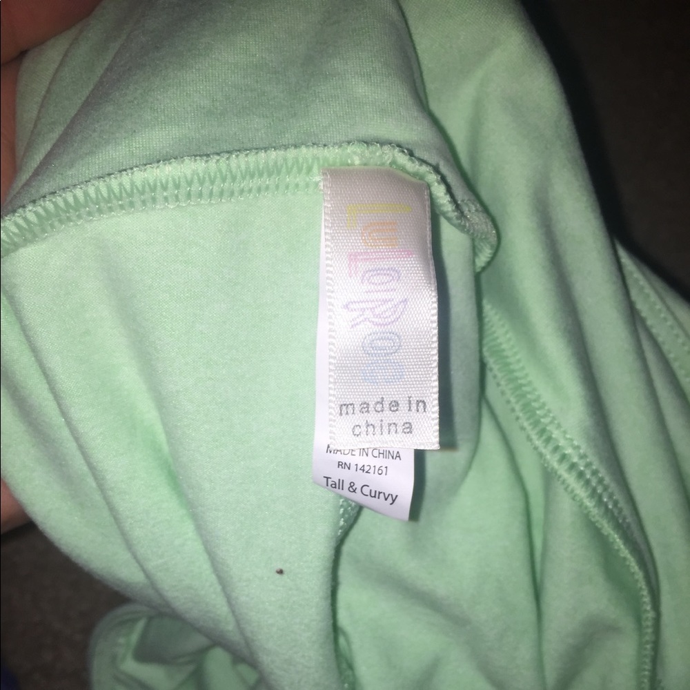 Mint green LuLaRoe Tall and Curvy leggings