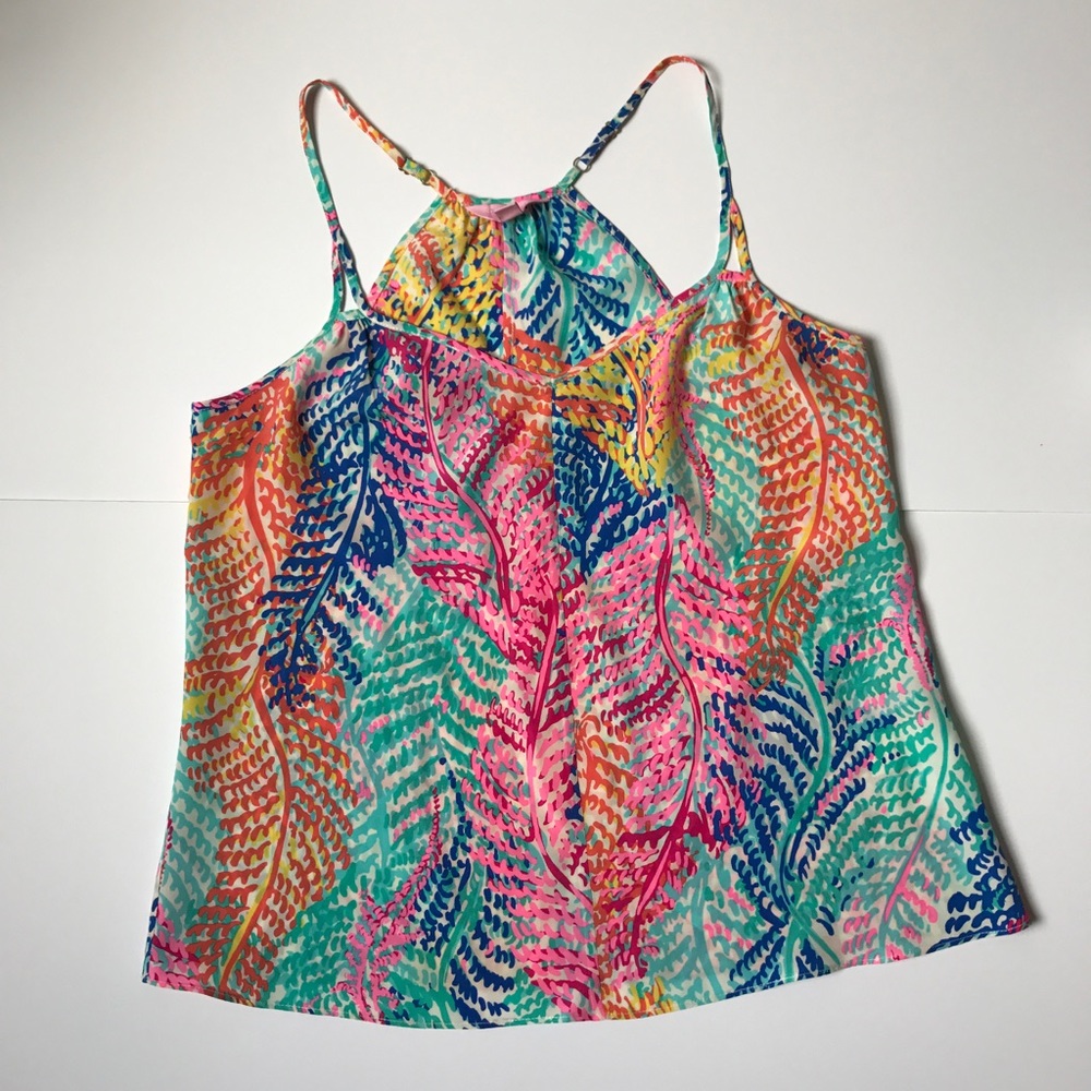 ✨SALE✨Lilly Pulitzer Dusk Racer Back Silk Top
