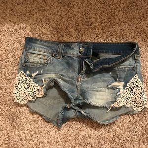 Blue jean shorts