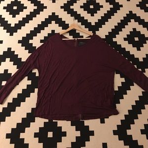 Zara burgundy/maroon long sleeve with back zipper