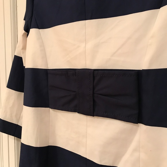 Kate Spade Navy Blue & White Striped Gold Jacket - Picture 8 of 8