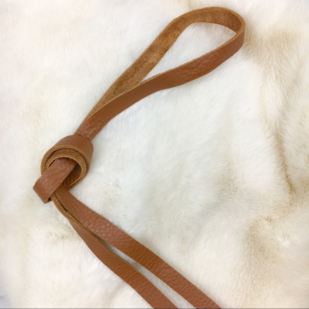 NWOT Genuine Leather and Bead Long Necklace - Picture 5 of 7