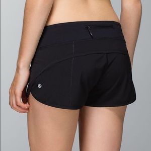 Lululemon black running shorts