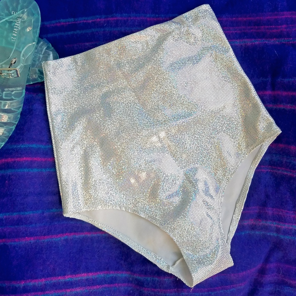Holographic High Waist Rave Bottoms