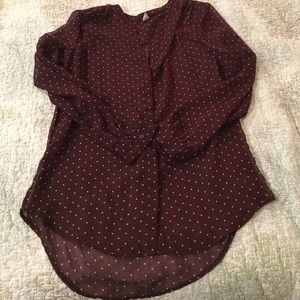 Sheer polkadot blouse