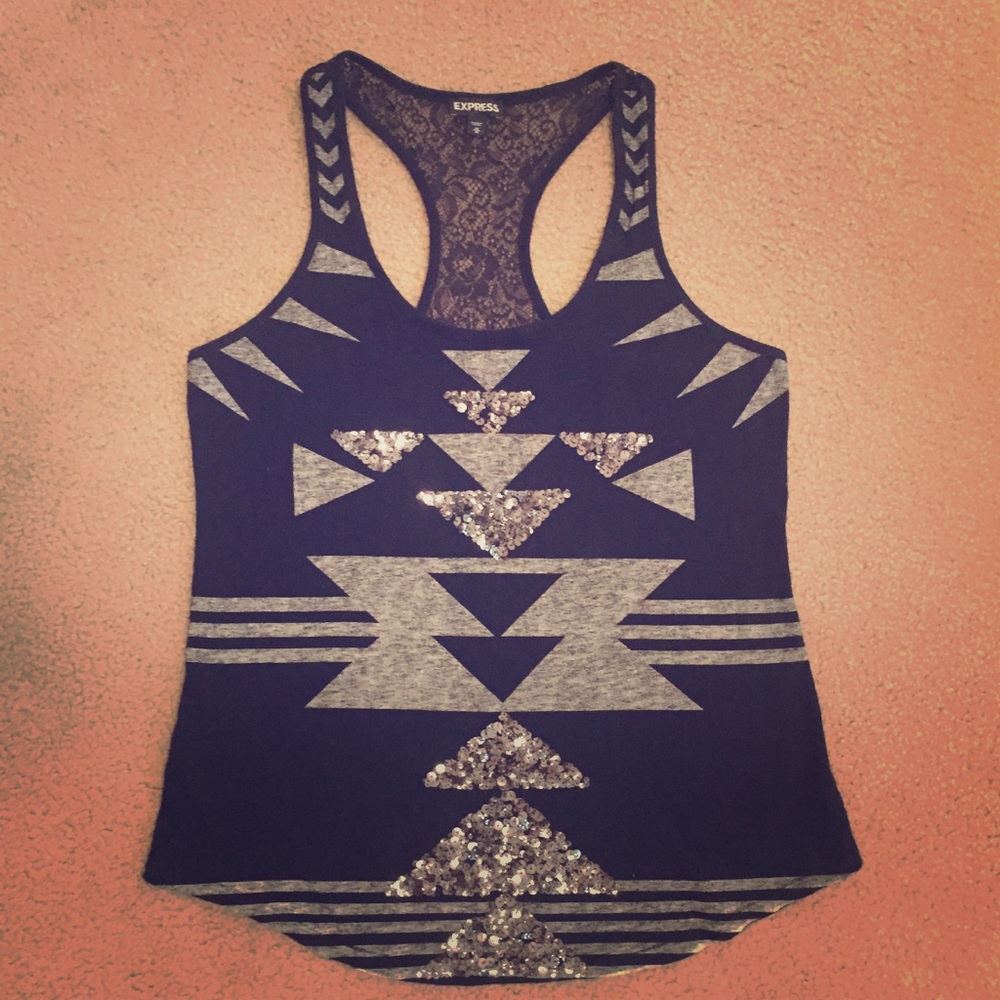 Aztec Tribal Lace-back Tank