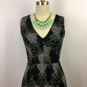 H&M Shift Dress Knee Length Pineapple Print Sz S