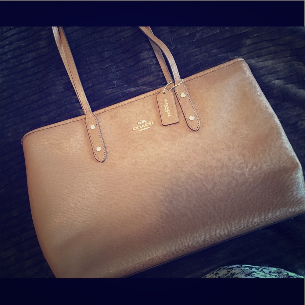 Tan Coach Purse