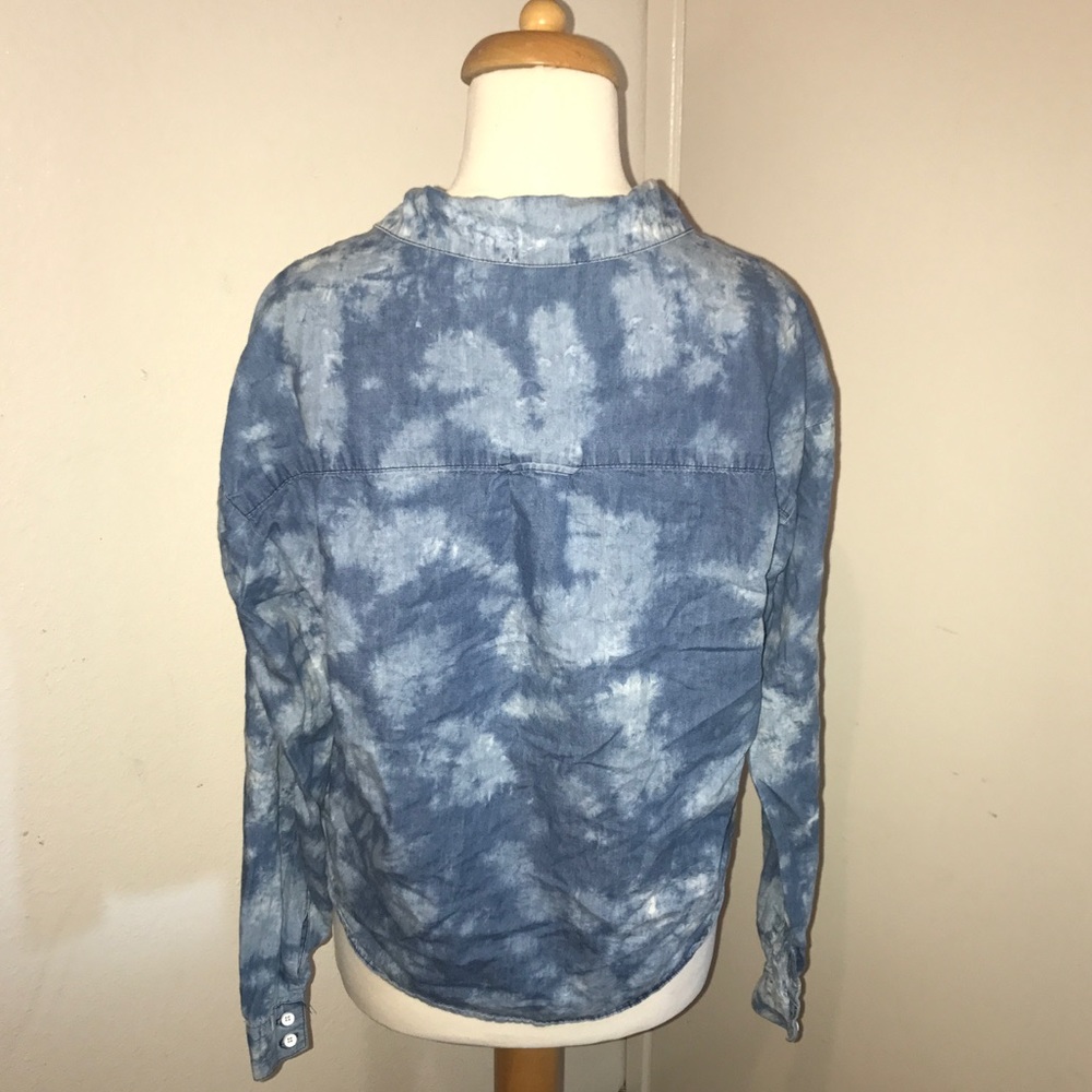 Washed Out Blue Button Up - Picture 3 of 5