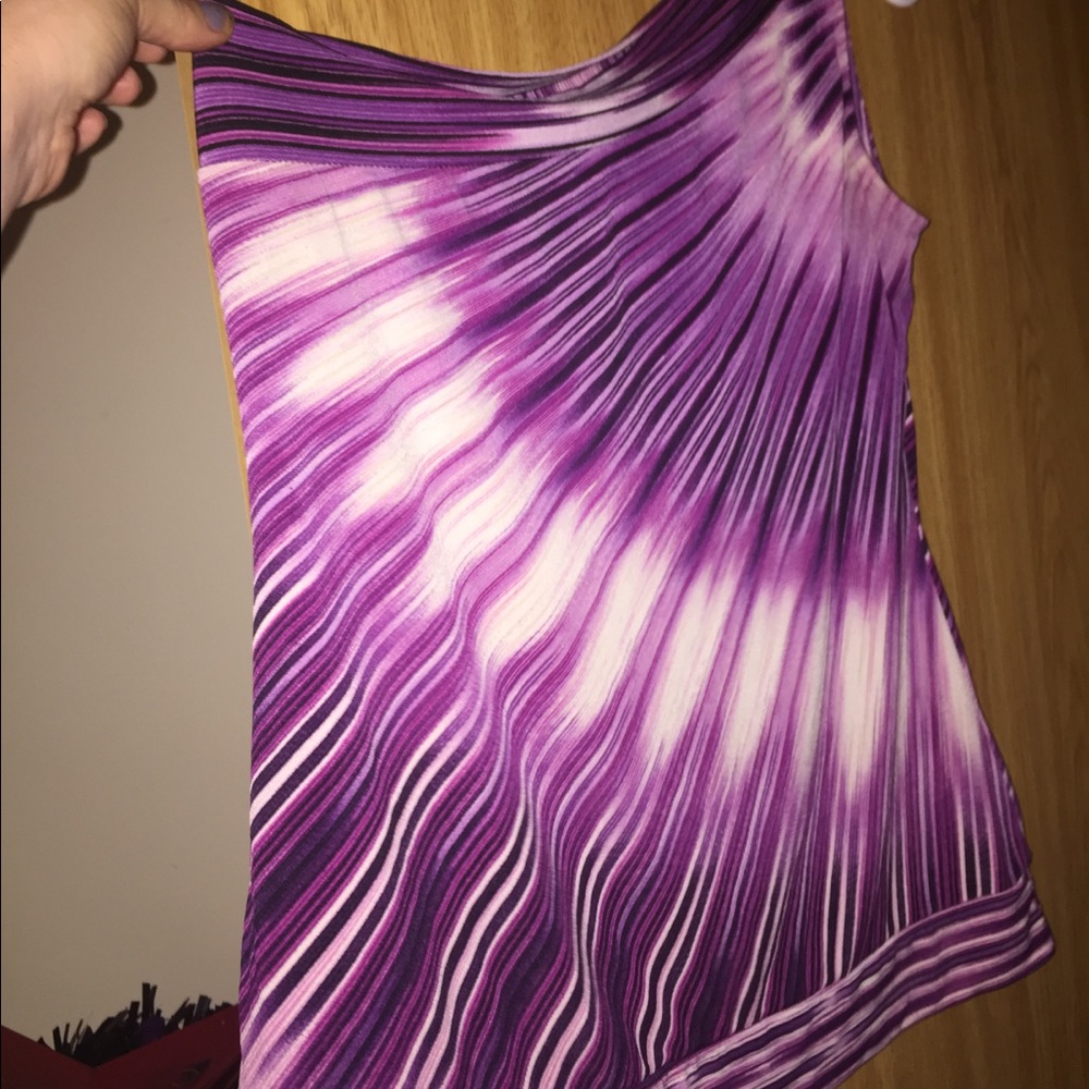 One shoulder purple International concepts top