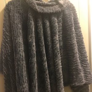 Grey Fur Shawl
