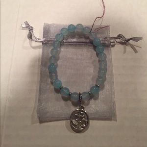Handmade Blue OM Charm Bracelet