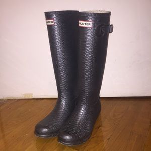 Hunter Embossed Rain Boots