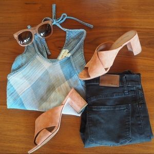 Anthropologie Cloth & Stone Tie Back Swing Tank