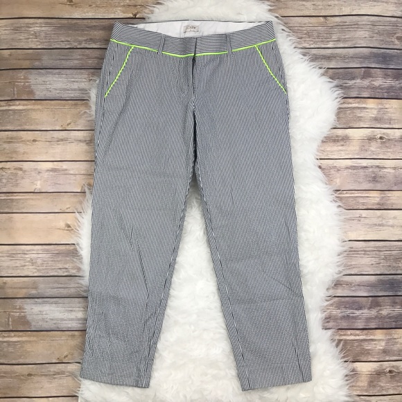 J. Crew Factory Pants - J. Crew Factory Skimmer Pant in Neon Seersucker