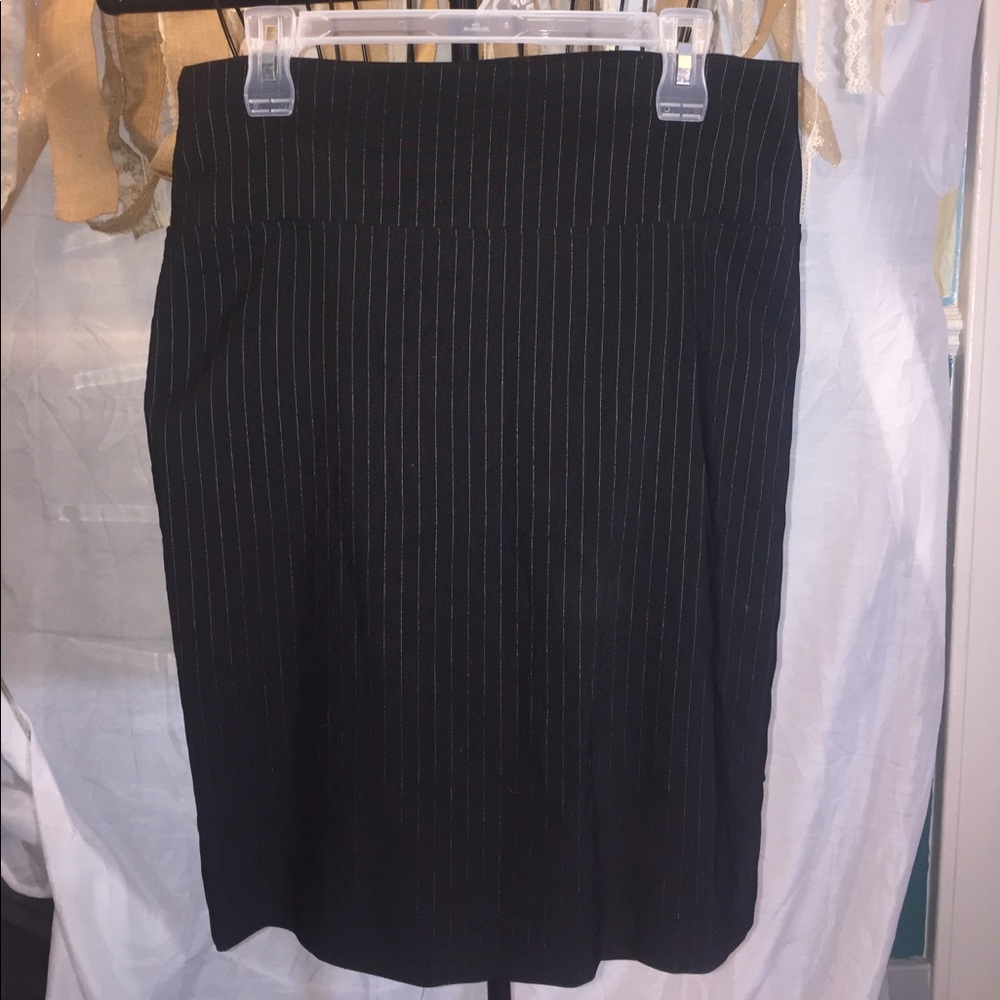 Blanca and white pinstripe stretch pencil skirt