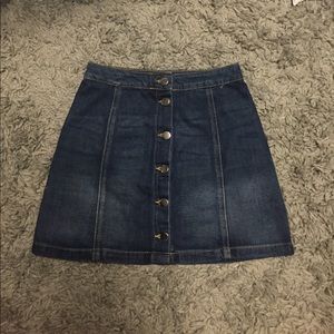 Button-up jean skirt