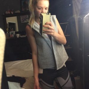 Grey hoodie soft vest