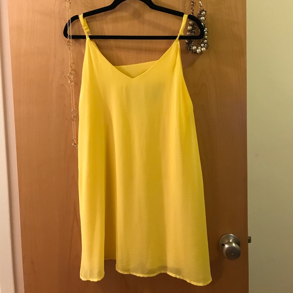 LuLus | Cutout All Night Yellow Dress
