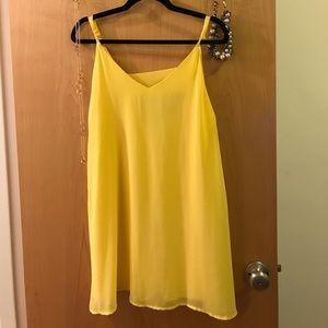 LuLus | Cutout All Night Yellow Dress