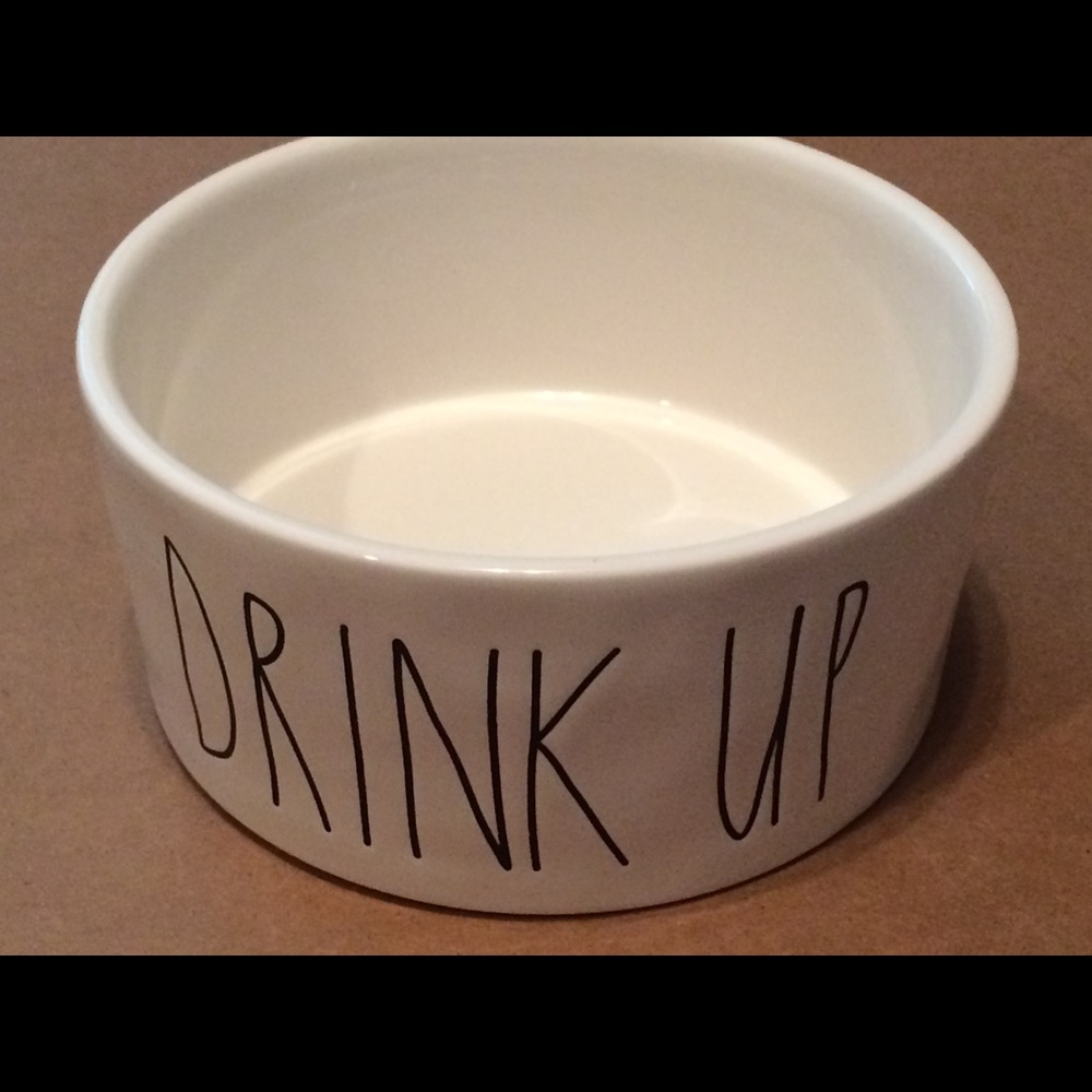 Rae Dunn DRINK UP Dog Bowl