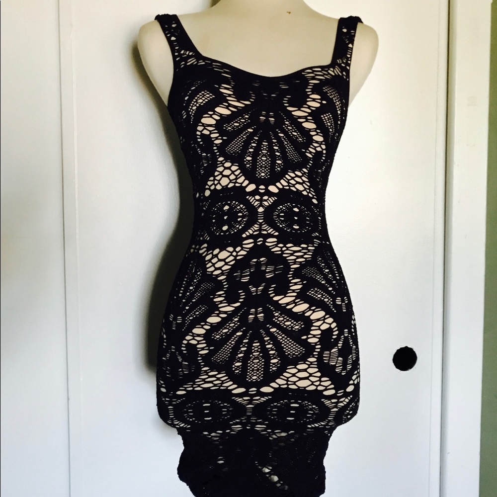 Free People black bodycon mini dress
