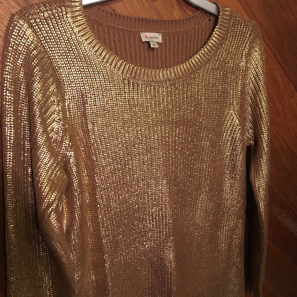 Metallic Gold Disco Sweater