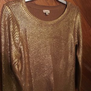 Metallic Gold Disco Sweater