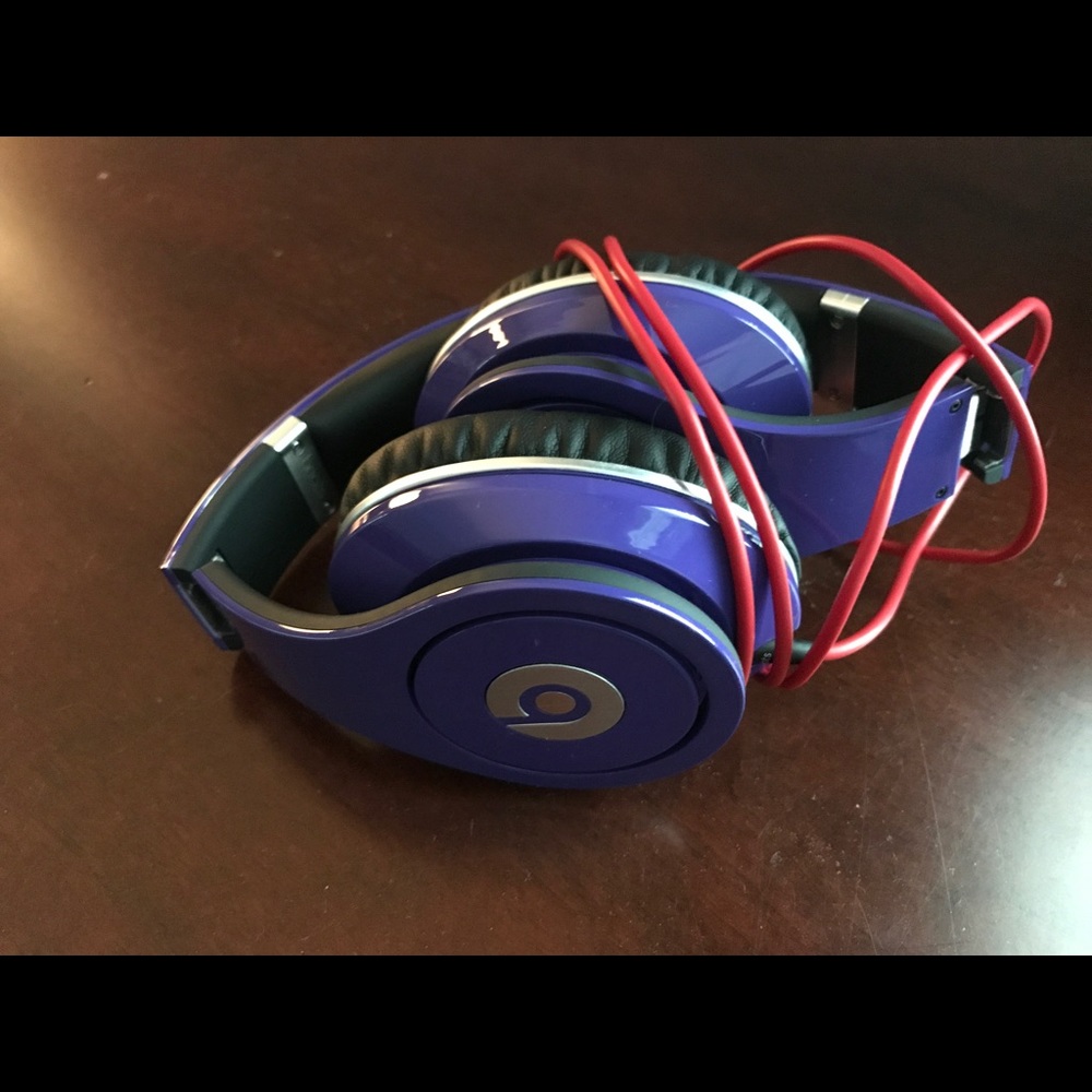 Purple studio beat headphones