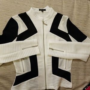 Black and white blazer