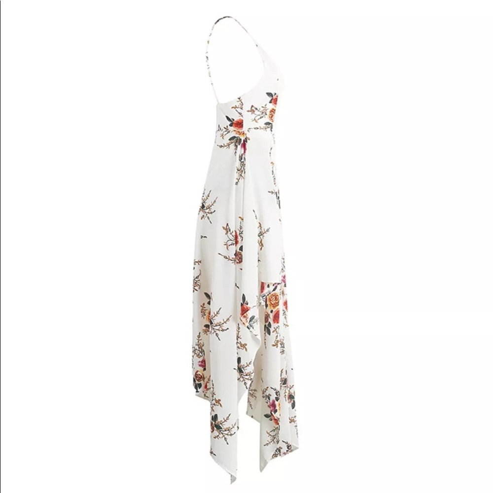 💖sale Asymmetrical  high low floral dress - Picture 4 of 5