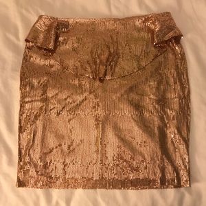 Sequin peplum skirt