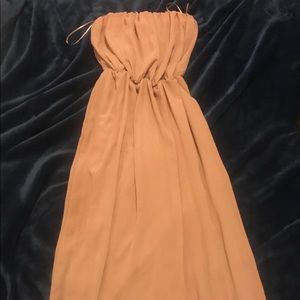 Zara strapless Dress with lace trim